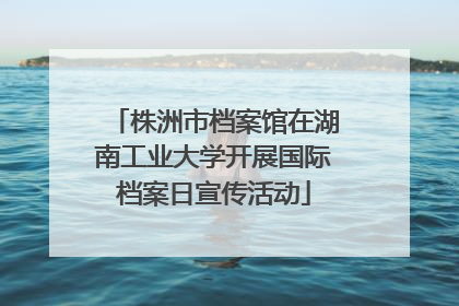 株洲市档案馆在湖南工业大学开展国际档案日宣传活动