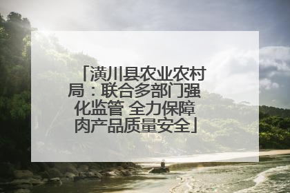 潢川县农业农村局：联合多部门强化监管 全力保障肉产品质量安全
