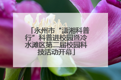 永州市“潇湘科普行”科普进校园暨冷水滩区第二届校园科技活动开幕
