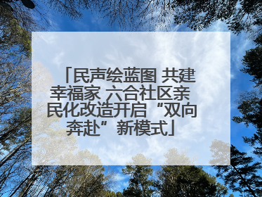 民声绘蓝图 共建幸福家 六合社区亲民化改造开启“双向奔赴”新模式