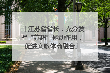 江苏省省长：充分发挥“苏超”撬动作用，促进文旅体商融合