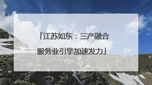 江苏如东：三产融合 服务业引擎加速发力