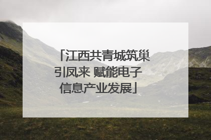 江西共青城筑巢引凤来 赋能电子信息产业发展