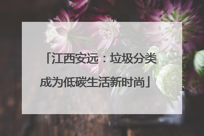 江西安远：垃圾分类成为低碳生活新时尚