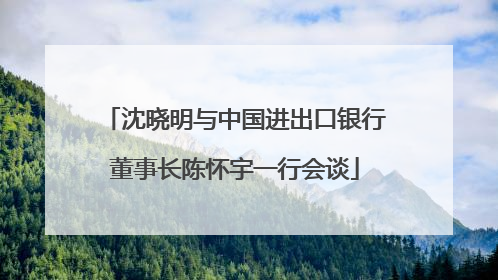 沈晓明与中国进出口银行董事长陈怀宇一行会谈