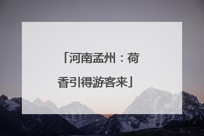 河南孟州：荷香引得游客来