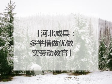 河北威县：多举措做优做实劳动教育
