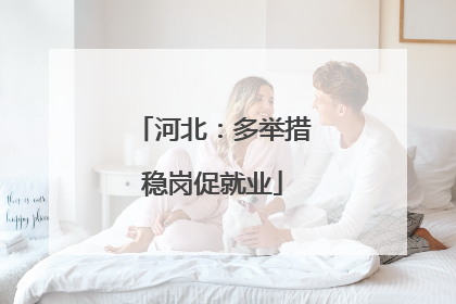 河北：多举措稳岗促就业