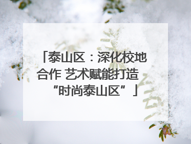 泰山区：深化校地合作 艺术赋能打造“时尚泰山区”