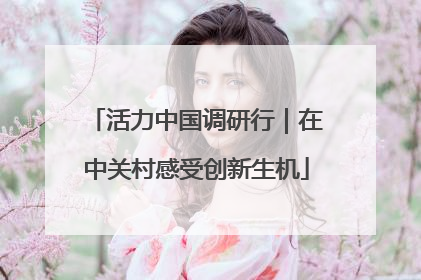 活力中国调研行｜在中关村感受创新生机
