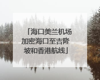 海口美兰机场加密海口至吉隆坡和香港航线