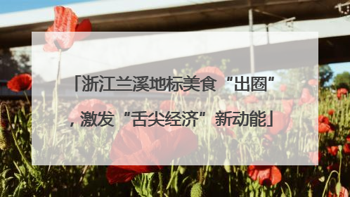 浙江兰溪地标美食“出圈”，激发“舌尖经济”新动能