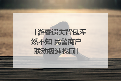 游客遗失背包浑然不知 民警商户联动极速找回