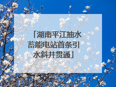 湖南平江抽水蓄能电站首条引水斜井贯通
