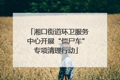湘口街道环卫服务中心开展“僵尸车”专项清理行动
