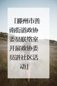 滕州市善南街道政协委员联络室开展政协委员进社区活动