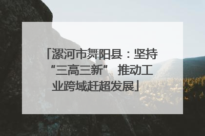 漯河市舞阳县：坚持“三高三新” 推动工业跨域赶超发展