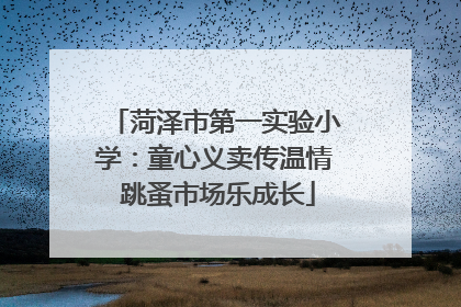 菏泽市第一实验小学：童心义卖传温情 跳蚤市场乐成长