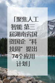 聚焦人工智能 第三届湖南省国资国企“科技周”提出74个应用计划