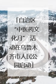 自治区 “中医药文化月” 活动在乌鲁木齐市人民公园启动