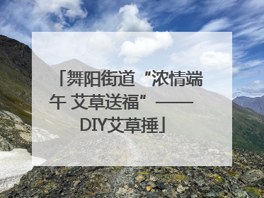 舞阳街道“浓情端午 艾草送福”——DIY艾草捶