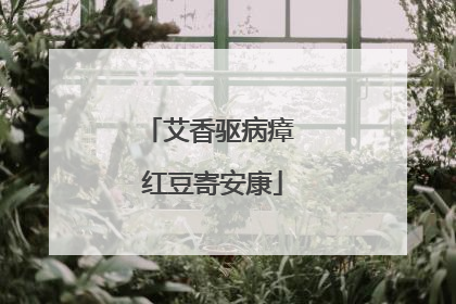艾香驱病瘴 红豆寄安康