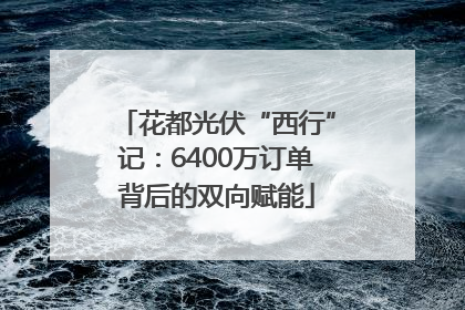 花都光伏“西行”记：6400万订单背后的双向赋能