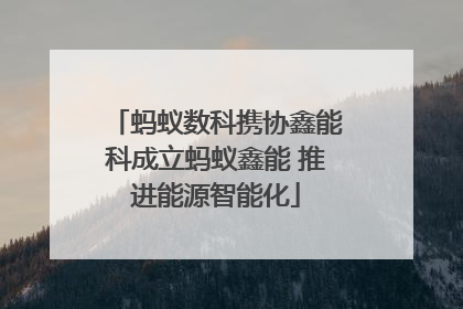 蚂蚁数科携协鑫能科成立蚂蚁鑫能 推进能源智能化