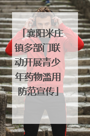 襄阳米庄镇多部门联动开展青少年药物滥用防范宣传