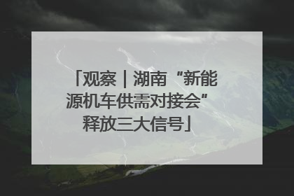 观察｜湖南“新能源机车供需对接会”释放三大信号