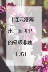 连云港海州：面团里的省级非遗工坊