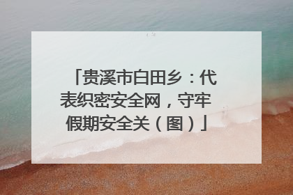 贵溪市白田乡：代表织密安全网，守牢假期安全关（图）