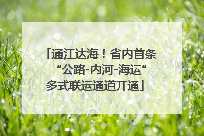 通江达海！省内首条“公路-内河-海运”多式联运通道开通