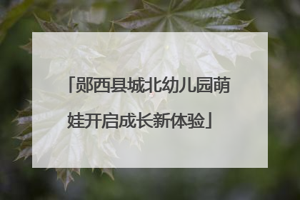 郧西县城北幼儿园萌娃开启成长新体验