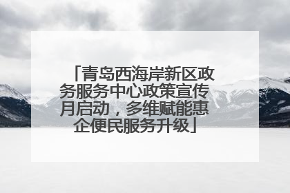 青岛西海岸新区政务服务中心政策宣传月启动，多维赋能惠企便民服务升级