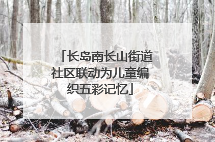 长岛南长山街道社区联动为儿童编织五彩记忆