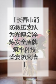长春市消防救援支队为光博会淬炼安全盾牌 筑牢科技盛宴防火墙