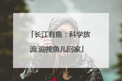 长江有鱼：科学放流 迎接鱼儿回家