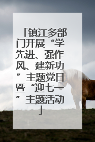 镇江多部门开展“学先进、强作风、建新功”主题党日暨“迎七一”主题活动