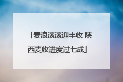 麦浪滚滚迎丰收 陕西麦收进度过七成
