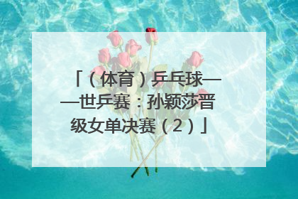 （体育）乒乓球——世乒赛：孙颖莎晋级女单决赛（2）
