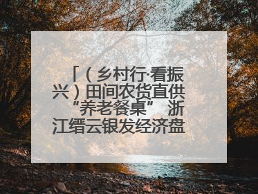 （乡村行·看振兴）田间农货直供“养老餐桌” 浙江缙云银发经济盘活山区资源
