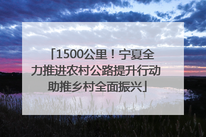 1500公里！宁夏全力推进农村公路提升行动 助推乡村全面振兴