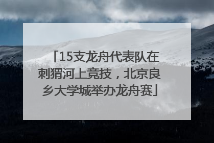 15支龙舟代表队在刺猬河上竞技，北京良乡大学城举办龙舟赛