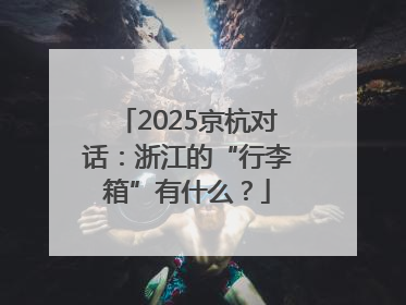 2025京杭对话：浙江的“行李箱”有什么？
