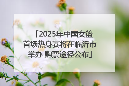 2025年中国女篮首场热身赛将在临沂市举办 购票途径公布
