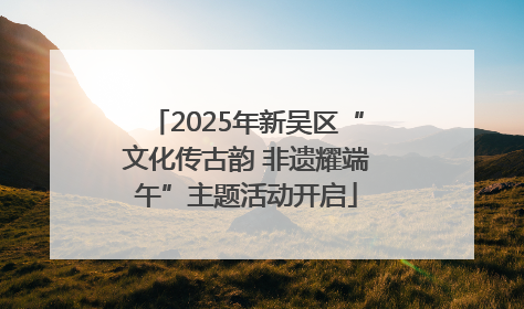 2025年新吴区“文化传古韵 非遗耀端午”主题活动开启