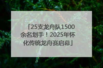 25支龙舟队1500余名划手！2025年怀化传统龙舟赛启幕