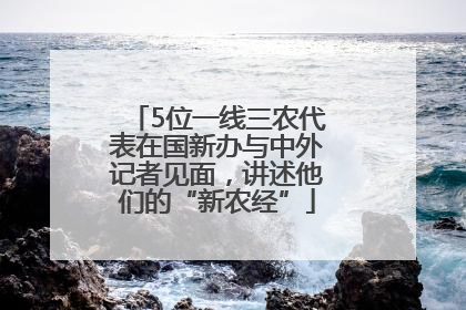 5位一线三农代表在国新办与中外记者见面，讲述他们的“新农经”