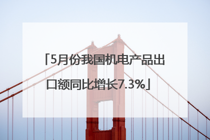 5月份我国机电产品出口额同比增长7.3%